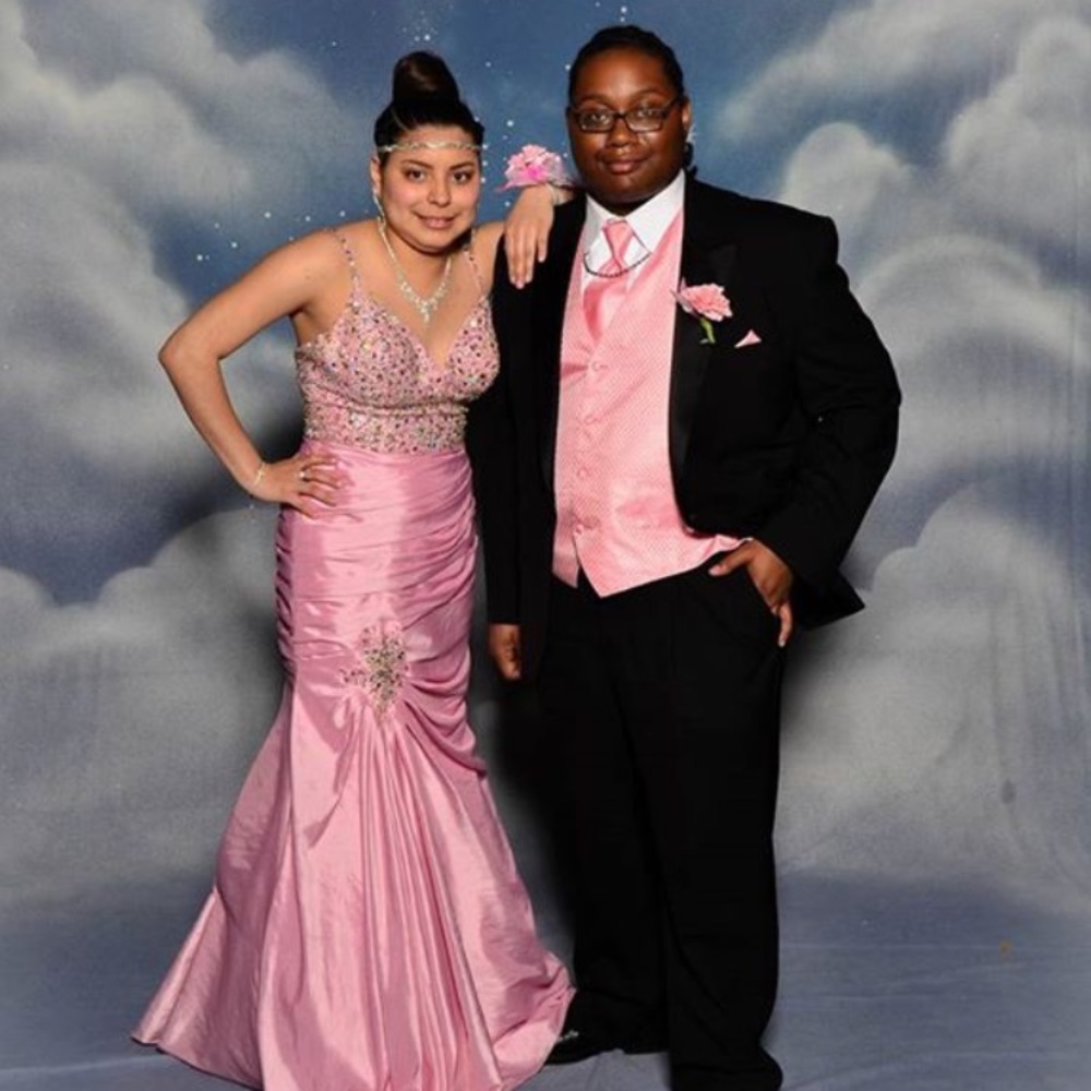 Pink Prom Dress with Sequins and Rhinestones - Picture 5 of 8